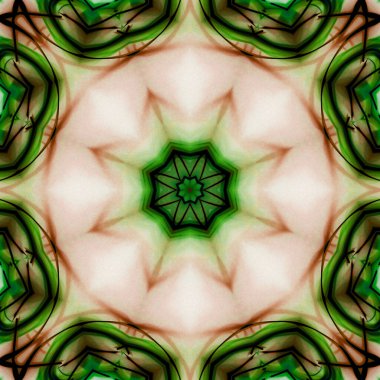 Esrarengiz sihirli neon parlayan geometrik mandala fantezi fraktal. Soyut arkaplan.