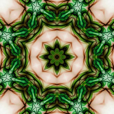 Esrarengiz sihirli neon parlayan geometrik mandala fantezi fraktal. Soyut arkaplan.