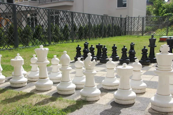 Μεγάλη Οθόνη Σκακιού Εξωτερικούς Χώρους — Φωτογραφία Αρχείου