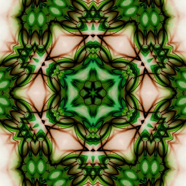 Εσωτερική Μαγεία Νέον Λαμπερό Γεωμετρικό Φράκταλ Φαντασίας Μαντάλα Αφηρημένο Φόντο — Φωτογραφία Αρχείου