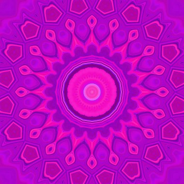 Esrarengiz neon parlayan geometrik soyut arkaplan. Fantezi fraktal kavramı