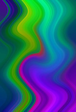 Esrarengiz neon parlayan geometrik soyut arkaplan. Fantezi fraktal kavramı