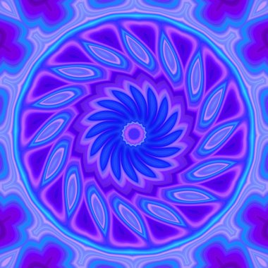 Esrarengiz neon parlayan geometrik soyut arkaplan. Fantezi fraktal kavramı