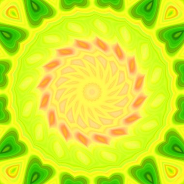 Esrarengiz neon parlayan geometrik soyut arkaplan. Fantezi fraktal kavramı