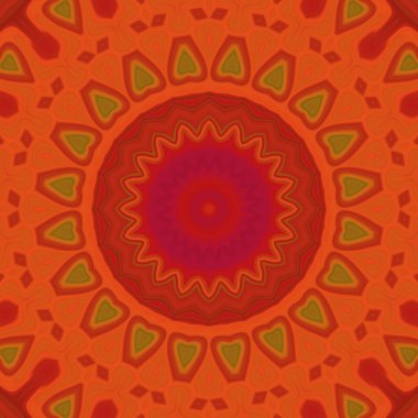 Esrarengiz neon parlayan geometrik soyut arkaplan. Fantezi fraktal kavramı