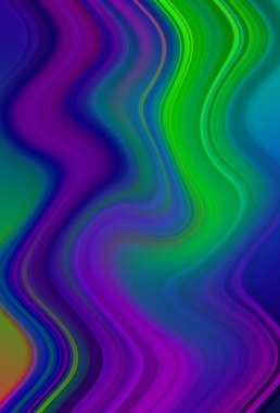 Esrarengiz neon parlayan geometrik soyut arkaplan. Fantezi fraktal kavramı