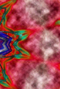 Esrarengiz sihirli neon parlayan geometrik mandala fantezi fraktal. Soyut arkaplan.