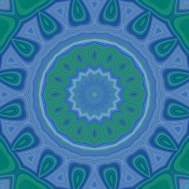 Esrarengiz neon parlayan geometrik soyut arkaplan. Fantezi fraktal kavramı