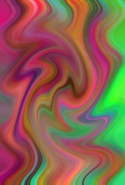 Esrarengiz neon parlayan geometrik soyut arkaplan. Fantezi fraktal kavramı