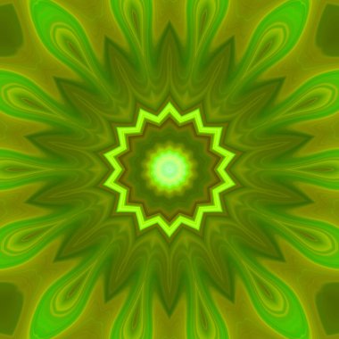 Esrarengiz neon parlayan geometrik soyut arkaplan. Fantezi fraktal kavramı