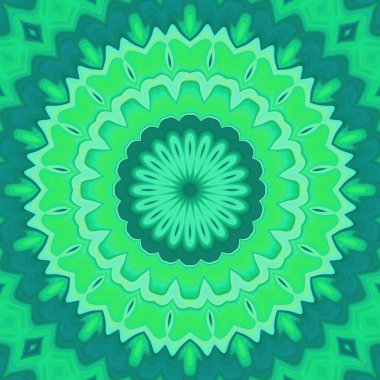 Ezoterik sihirli neon parlayan geometrik mandala fantezi fraktal. Soyut arkaplan. 