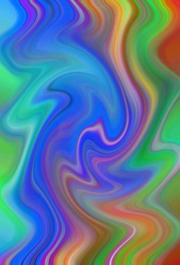 Esrarengiz neon parlayan geometrik soyut arkaplan. Fantezi fraktal kavramı