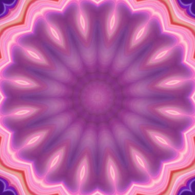 Esrarengiz neon parlayan geometrik soyut arkaplan. Fantezi fraktal kavramı