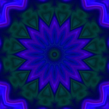 Esrarengiz sihirli neon parlayan geometrik mandala fantezi fraktal. Soyut arkaplan.