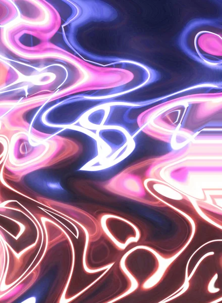 Esoterische Magie Neon Glühende Geometrische Mandala Fantasie Fraktal Abstrakter Hintergrund — Stockfoto