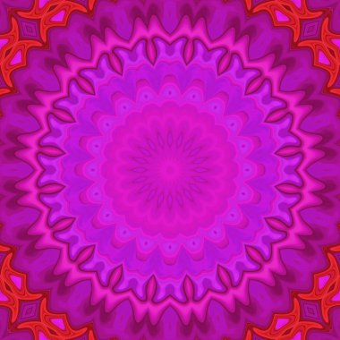 Esrarengiz sihirli neon parlayan geometrik mandala fantezi fraktal. Soyut arkaplan.