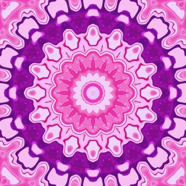 Esrarengiz neon parlayan geometrik soyut arkaplan. Fantezi fraktal kavramı