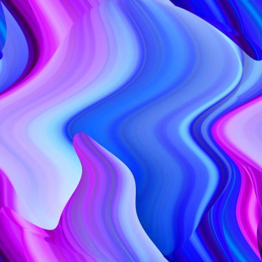 Esrarengiz neon parlayan geometrik soyut arkaplan. Fantezi fraktal kavramı