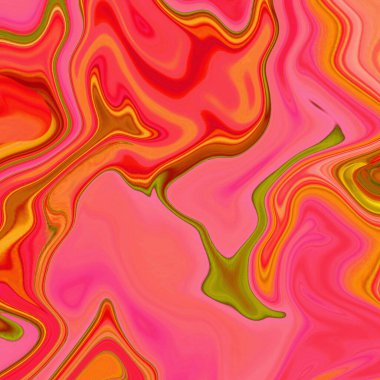 Esrarengiz neon parlayan geometrik soyut arkaplan. Fantezi fraktal kavramı