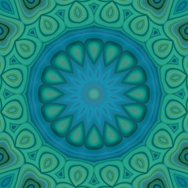 Esrarengiz neon parlayan geometrik soyut arkaplan. Fantezi fraktal kavramı