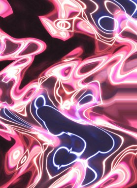 Ezoterik sihirli neon parlayan geometrik mandala fantezi fraktal. Soyut arkaplan.