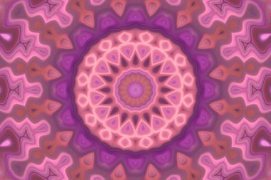 Esrarengiz neon parlayan geometrik soyut arkaplan. Fantezi fraktal kavramı