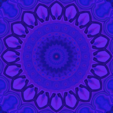 Esrarengiz neon parlayan geometrik soyut arkaplan. Fantezi fraktal kavramı