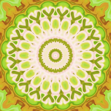 Esrarengiz neon parlayan geometrik soyut arkaplan. Fantezi fraktal kavramı