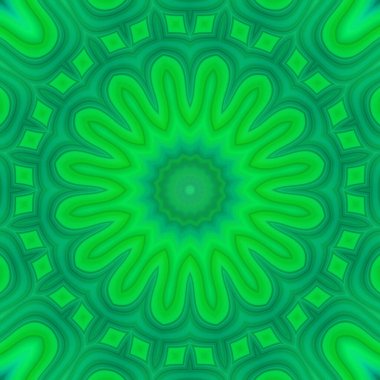 Esrarengiz neon parlayan geometrik soyut arkaplan. Fantezi fraktal kavramı