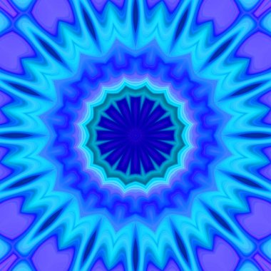 Esrarengiz neon parlayan geometrik soyut arkaplan. Fantezi fraktal kavramı