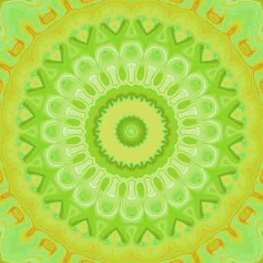 Esrarengiz sihirli neon parlayan geometrik mandala fantezi fraktal. Soyut arkaplan.