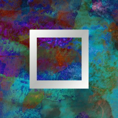 Soyut suluboya tasarımı, boyalı dokuya yakın çekim. Asgari arkaplan.