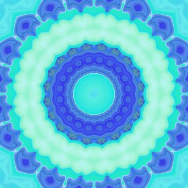 Esrarengiz neon parlayan geometrik soyut arkaplan. Fantezi fraktal kavramı