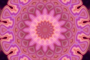 Esrarengiz neon parlayan geometrik soyut arkaplan. Fantezi fraktal kavramı