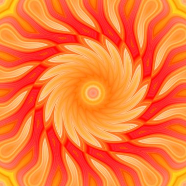 Esrarengiz neon parlayan geometrik soyut arkaplan. Fantezi fraktal kavramı