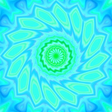 Esrarengiz neon parlayan geometrik soyut arkaplan. Fantezi fraktal kavramı