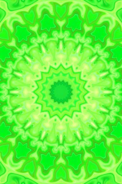 Esrarengiz neon parlayan geometrik soyut arkaplan. Fantezi fraktal kavramı