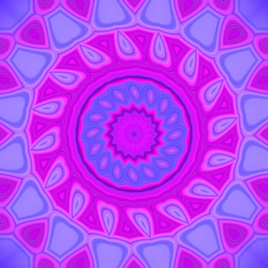 Esrarengiz neon parlayan geometrik soyut arkaplan. Fantezi fraktal kavramı