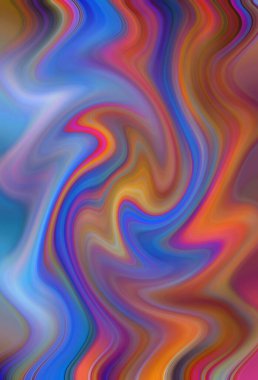 Esrarengiz neon parlayan geometrik soyut arkaplan. Fantezi fraktal kavramı