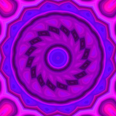 Esrarengiz sihirli neon parlayan geometrik mandala fantezi fraktal. Soyut arkaplan.