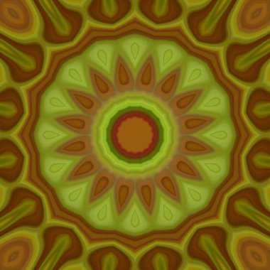 Esrarengiz neon parlayan geometrik soyut arkaplan. Fantezi fraktal kavramı