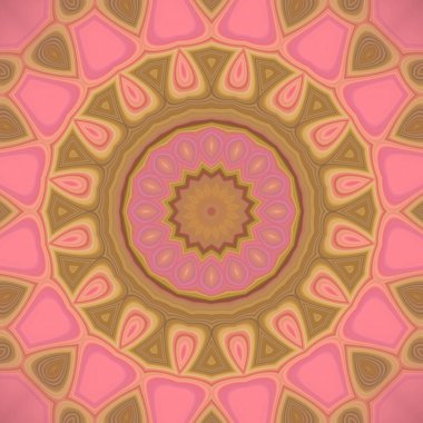 Esrarengiz neon parlayan geometrik soyut arkaplan. Fantezi fraktal kavramı