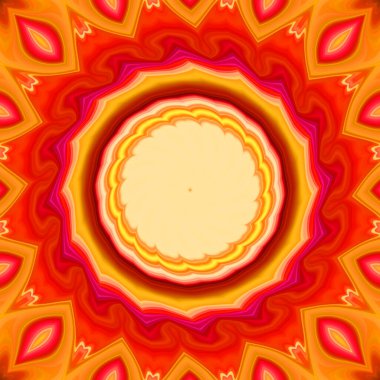 Esrarengiz neon parlayan geometrik soyut arkaplan. Fantezi fraktal kavramı