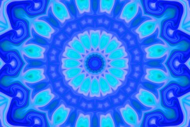 Esrarengiz neon parlayan geometrik soyut arkaplan. Fantezi fraktal kavramı