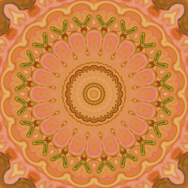 Esrarengiz neon parlayan geometrik soyut arkaplan. Fantezi fraktal kavramı