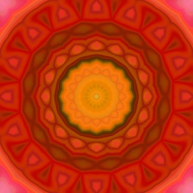 Esrarengiz neon parlayan geometrik soyut arkaplan. Fantezi fraktal kavramı