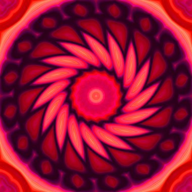 Esrarengiz neon parlayan geometrik soyut arkaplan. Fantezi fraktal kavramı