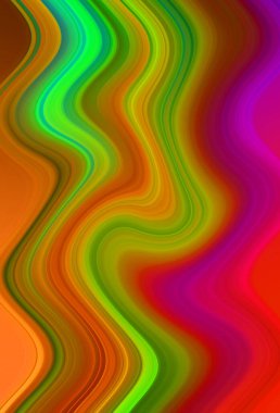 Esrarengiz neon parlayan geometrik soyut arkaplan. Fantezi fraktal kavramı