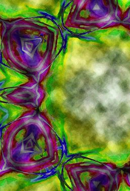 Esrarengiz neon parıldayan fantezi soyut arka plan. 