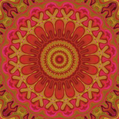 Esrarengiz sihirli neon parlayan geometrik mandala fantezi fraktal. Soyut arkaplan.